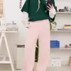 Pantalones deportivos de pierna ancha Pink
