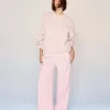Pantalones deportivos de pierna ancha Pink