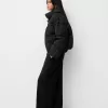 Pantalones deportivos de pierna ancha Black
