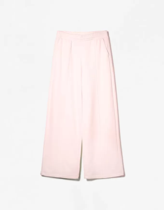 Pantalones deportivos de pierna ancha Pink