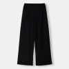 Pantalones deportivos de pierna ancha Black