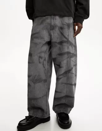 Pantalones desteñidos súper holgados Dark grey