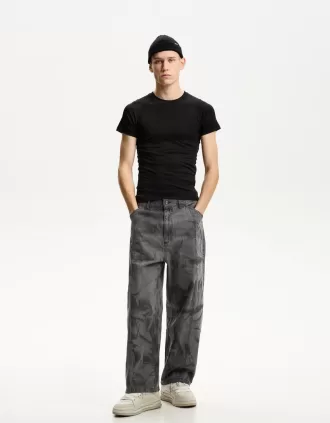 Pantalones desteñidos súper holgados Dark grey
