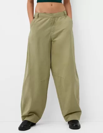 Pantalones globo de algodón Green