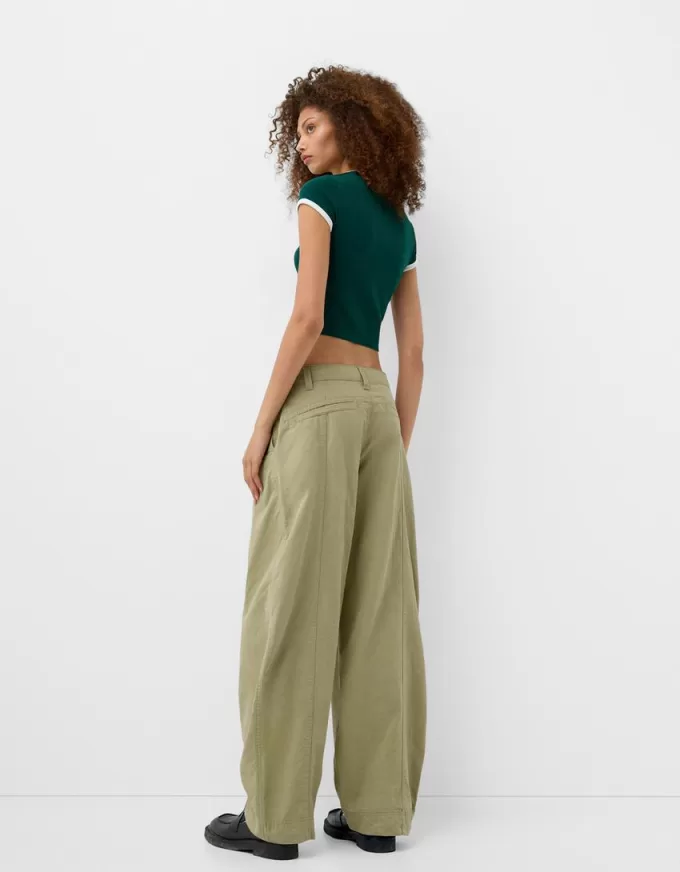 Pantalones globo de algodón Green