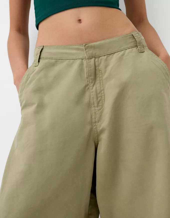 Pantalones globo de algodón Green