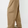 Pantalones globo de algodón Camel