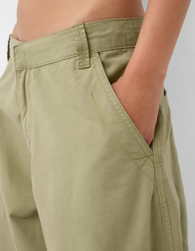 Pantalones globo de algodón Green