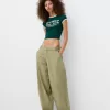 Pantalones globo de algodón Green