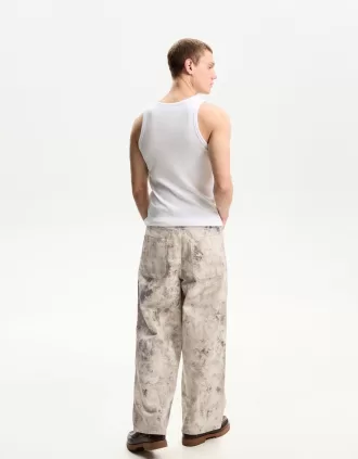 Pantalones globo estampados Cream