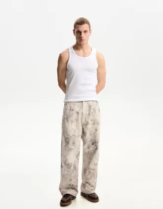 Pantalones globo estampados Cream