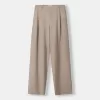 Pantalones holgados de tiro bajo Mink