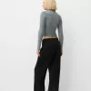 Pantalones holgados de tiro bajo Black