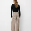 Pantalones holgados de tiro bajo Mink