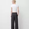 Pantalones holgados de tiro bajo Dark grey