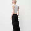 Pantalones holgados de tiro bajo Black