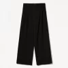 Pantalones holgados de tiro bajo Black