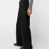 Pantalones holgados de tiro bajo Black