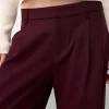 Pantalones holgados de tiro bajo Maroon