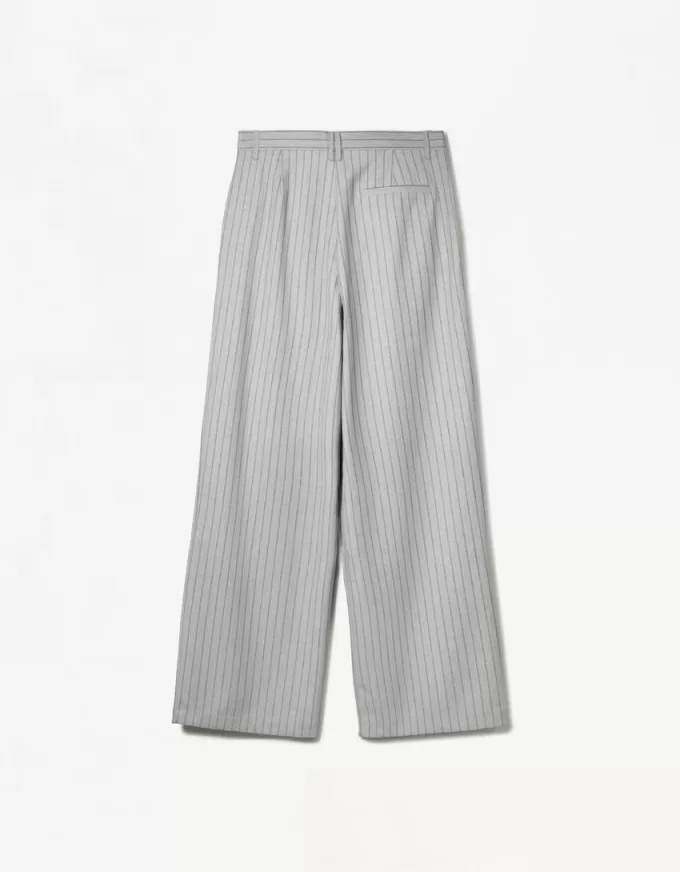 Pantalones holgados de tiro bajo Grey