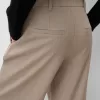 Pantalones holgados de tiro bajo Mink