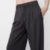 Pantalones holgados de tiro bajo Dark grey