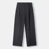 Pantalones holgados de tiro bajo Dark grey