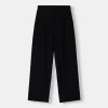 Pantalones holgados de tiro bajo Black