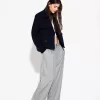 Pantalones holgados de tiro bajo Grey