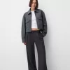 Pantalones holgados de tiro bajo Dark grey