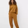 Pantalones jogger voluminosos interlock Light Brown