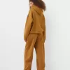 Pantalones jogger voluminosos interlock Light Brown