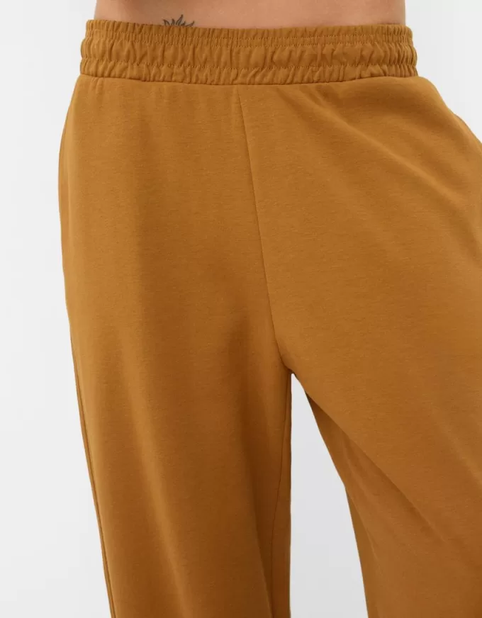 Pantalones jogger voluminosos interlock Light Brown