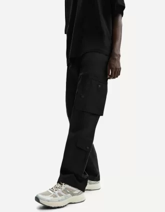 Pantalones multicargo anchos Black