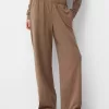 Pantalones rectos Camel