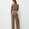 Pantalones rectos Camel