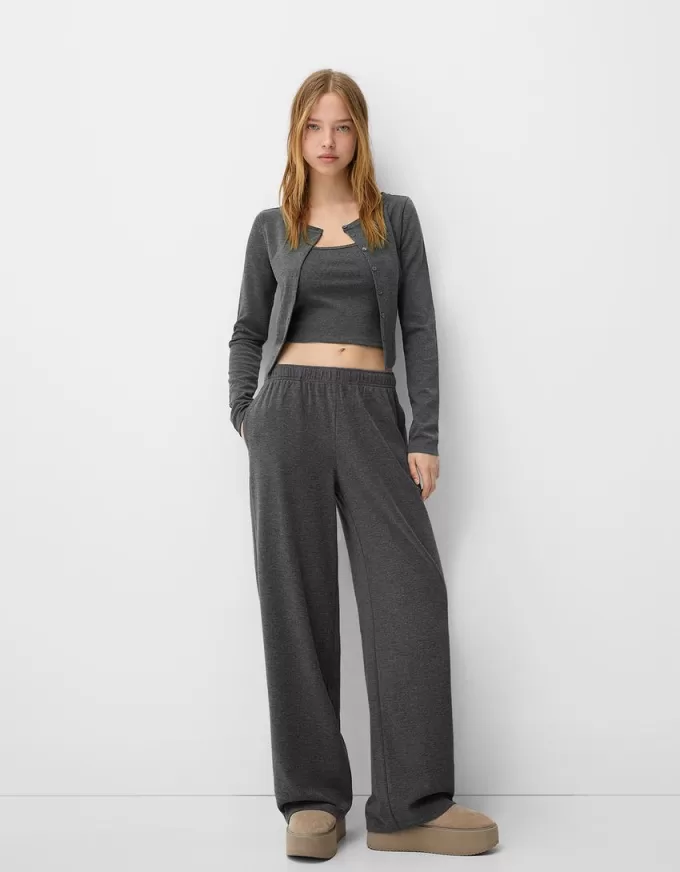 Pantalones rectos Dark grey