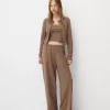 Pantalones rectos Camel