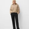Pantalones sastre rectos de talle bajo Black