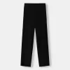 Pantalones sastre rectos de talle bajo Black