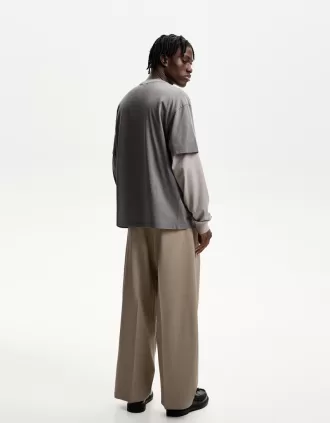 Pantalones sastre súper holgados Sand