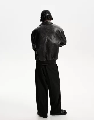 Pantalones sastre súper holgados Black