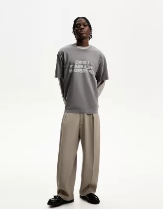 Pantalones sastre súper holgados Sand