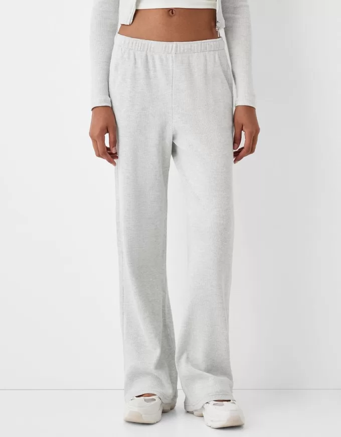 Pantalones textura gofre Grey