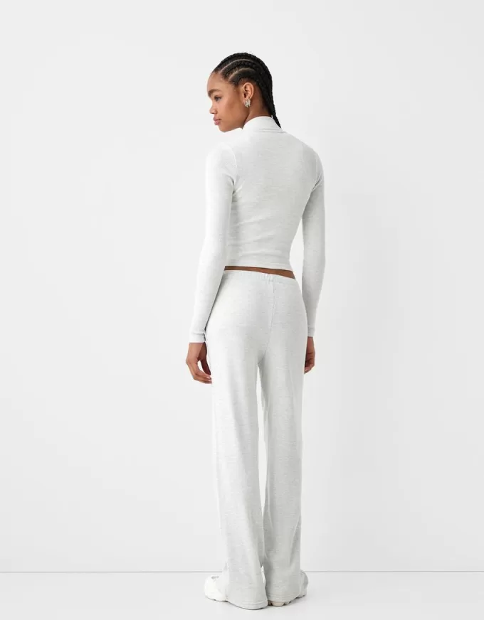 Pantalones textura gofre Grey