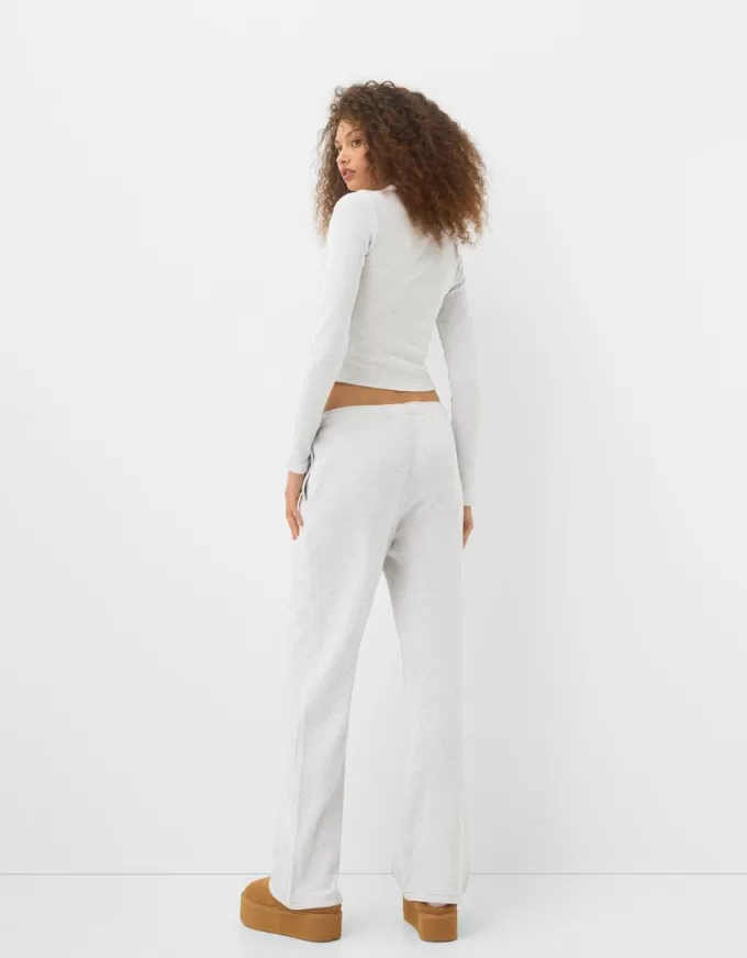 Pantalones textura gofre Grey