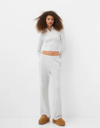 Pantalones textura gofre Grey