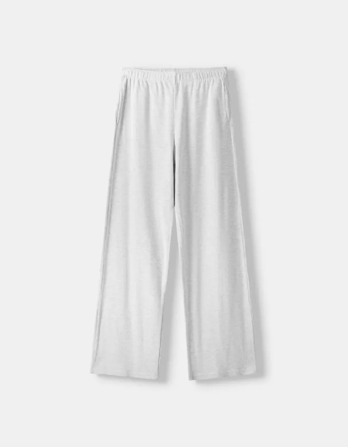 Pantalones textura gofre Grey