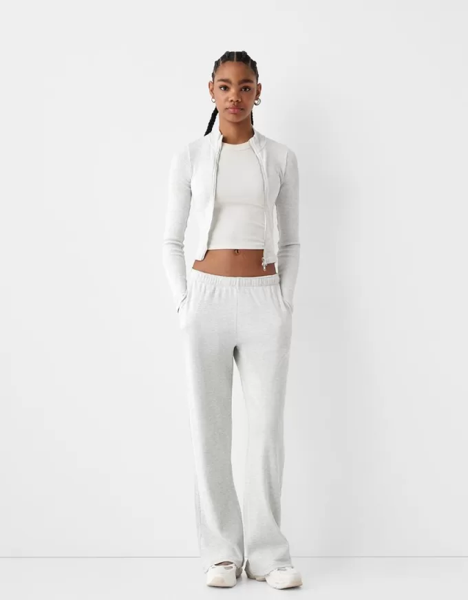 Pantalones textura gofre Grey