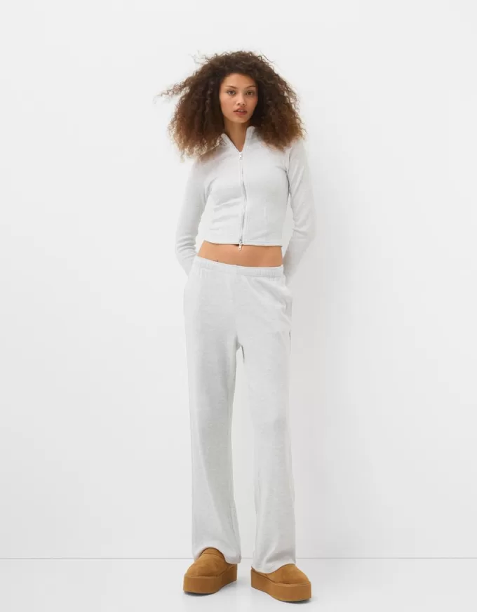 Pantalones textura gofre Grey